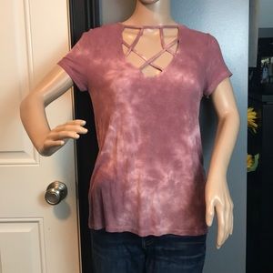 American Eagle. Soft. Pink/white size small